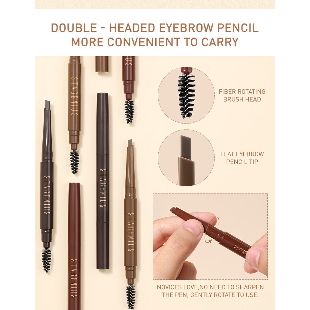 Stagenius Eyebrow Pencil Waterproof Pensil Alis Stagenius Eyebrow Spidol Stagenius Eyebrow Pensil