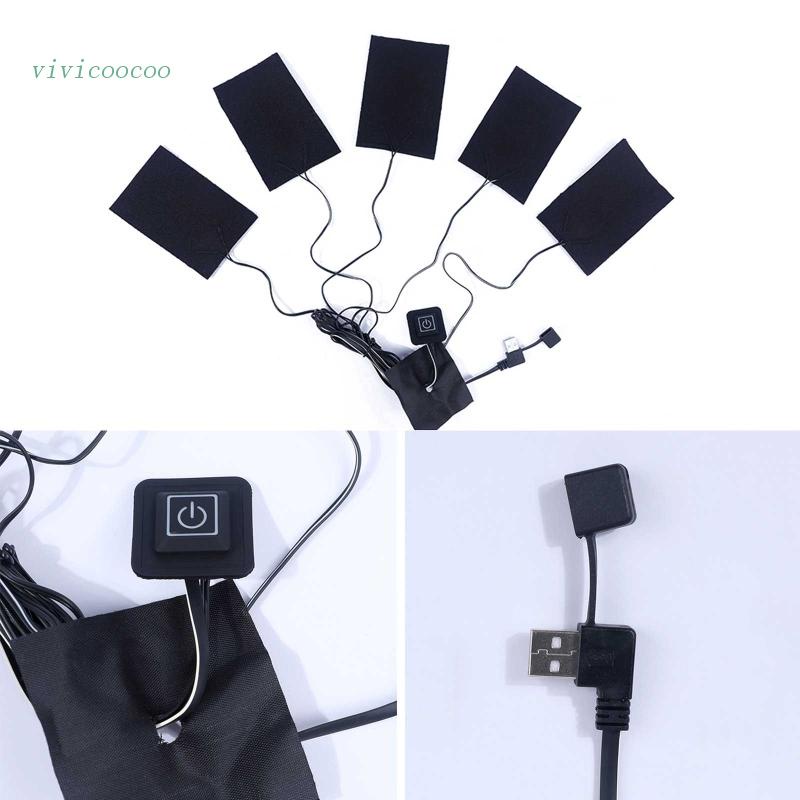 Vivi Pad Penghangat Elektrik USB Untuk Jaket / Rompi