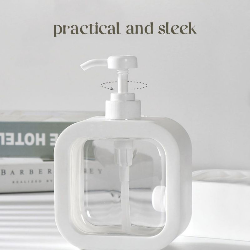 Medan Termurah Botol cantik unik 500 ml Botol sabun korean persegi kotak dispenser sabun cair import