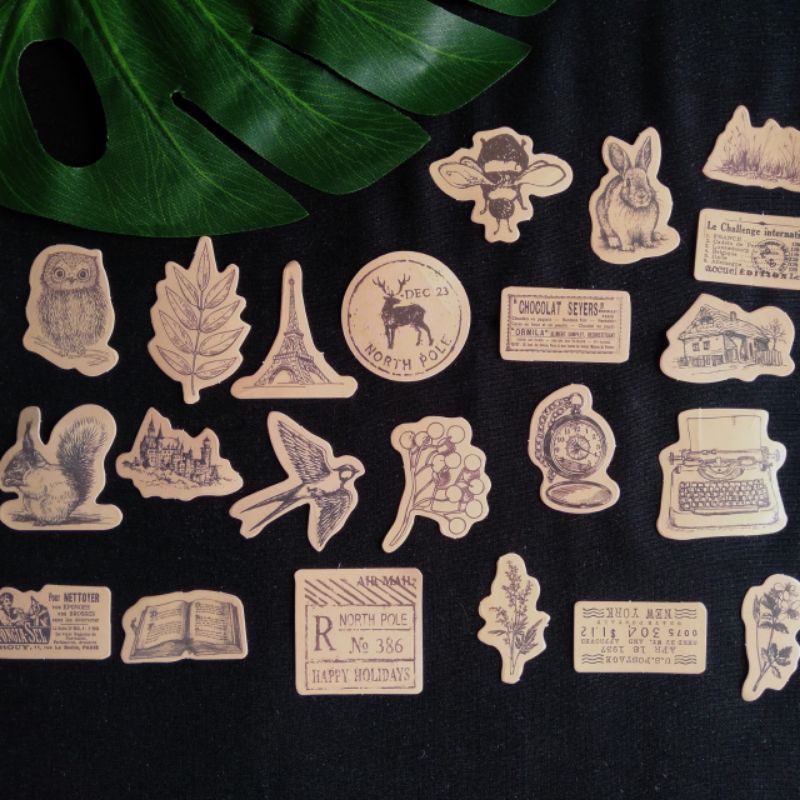 

23 Pcs Stiker Hewan - Decorative bujo / planner / scrapbook vintage sticker / stickers