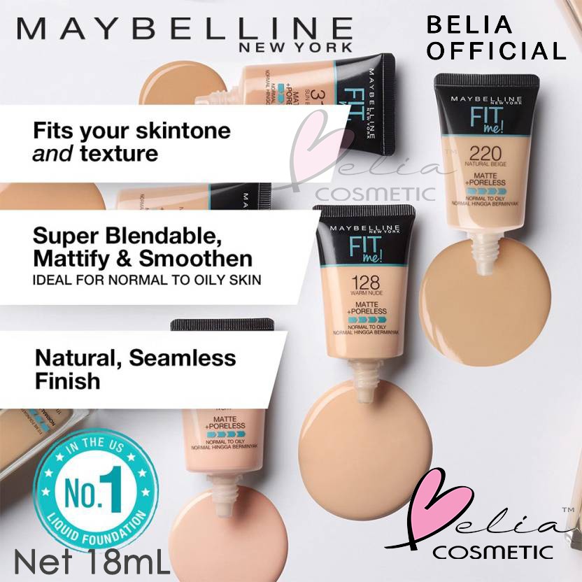 ❤ BELIA ❤ Maybelline Fit Me Series Matte + Poreless Foundation Tube | Pump | Compact Powder 12H SPF