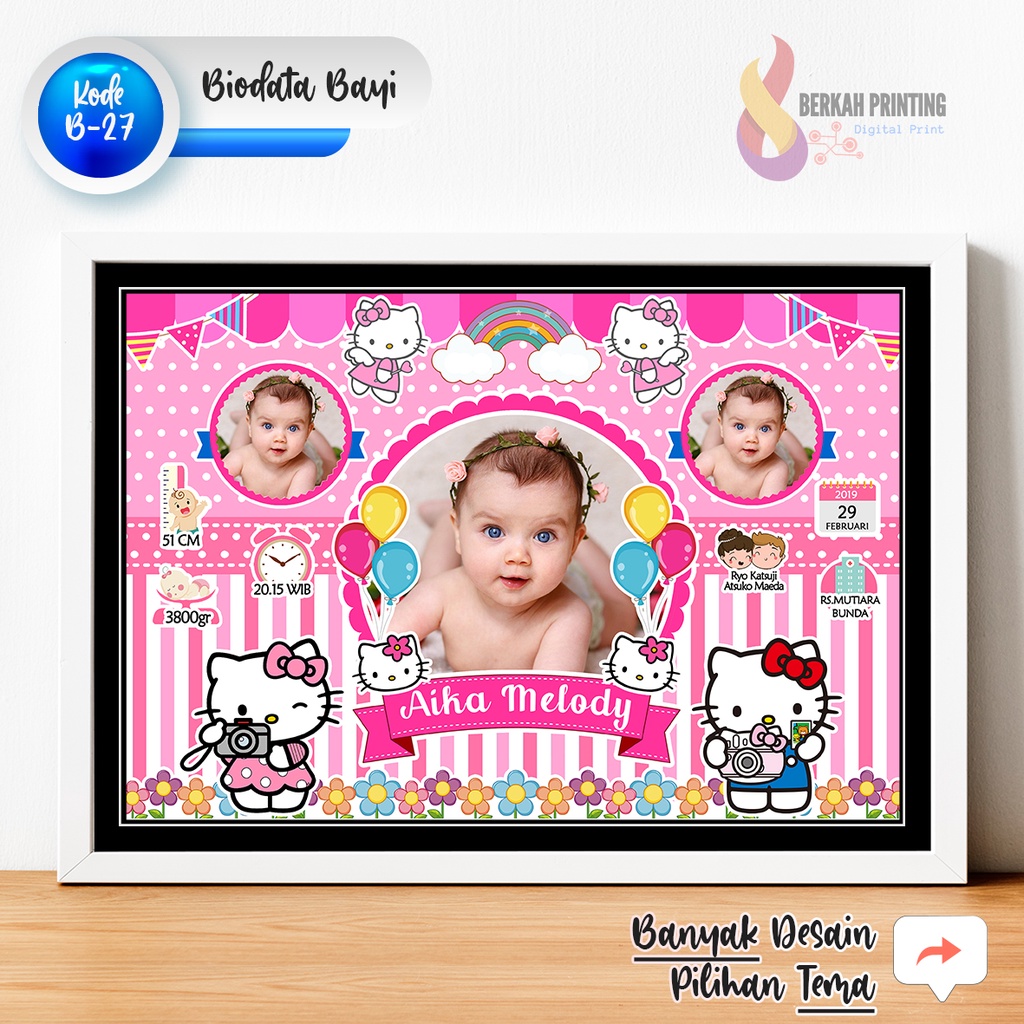 BIODATA BAYI Softfile Jasa Edit Data Anak Kekinian Bio Baby New born Kelahiran