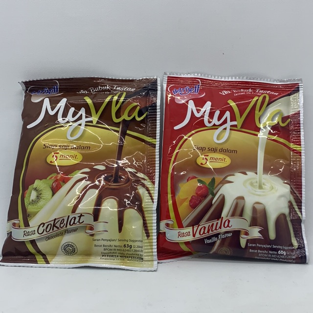 

MY VLA VLA Bubuk Instant Vanila 60gr & Coklat 63gr Pack