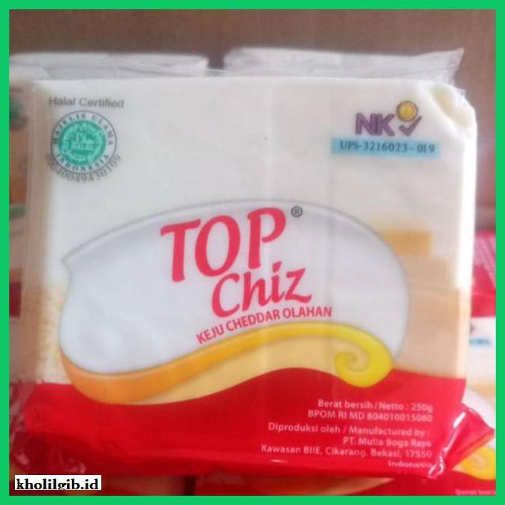 

Ujekujek- Top Chiz Keju Cheddar Olahan 250Gr / Keju Prochiz Topchiz 250Gr -Original.