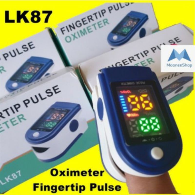 OXIMETER FINGERTIP PULSE LK87 AB-88 Alat Ukur Kadar Oksigen Pengukur Detak Jantung Oxymeter SPO2 LED