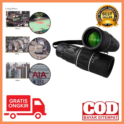 TEROPONG MONOCULAR  FOCUS ZOOM LENS TELESCOPE 16x52 / teropong jarak jauh / teropong senapan angin