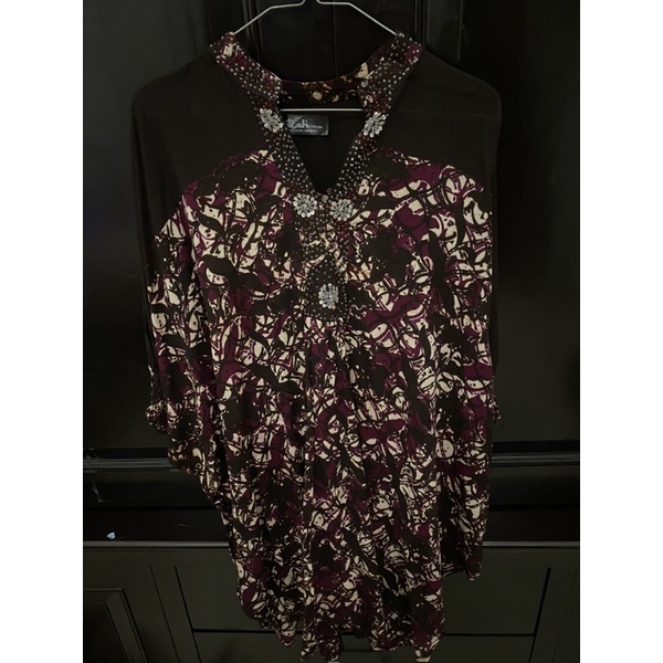 preloved tunik batik payet jumbo LD 160