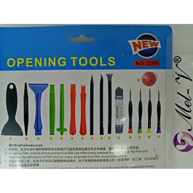 Obeng set power no.2288 / Opening tools set / Alat service pembuka casing bisa untuk semua hp universal