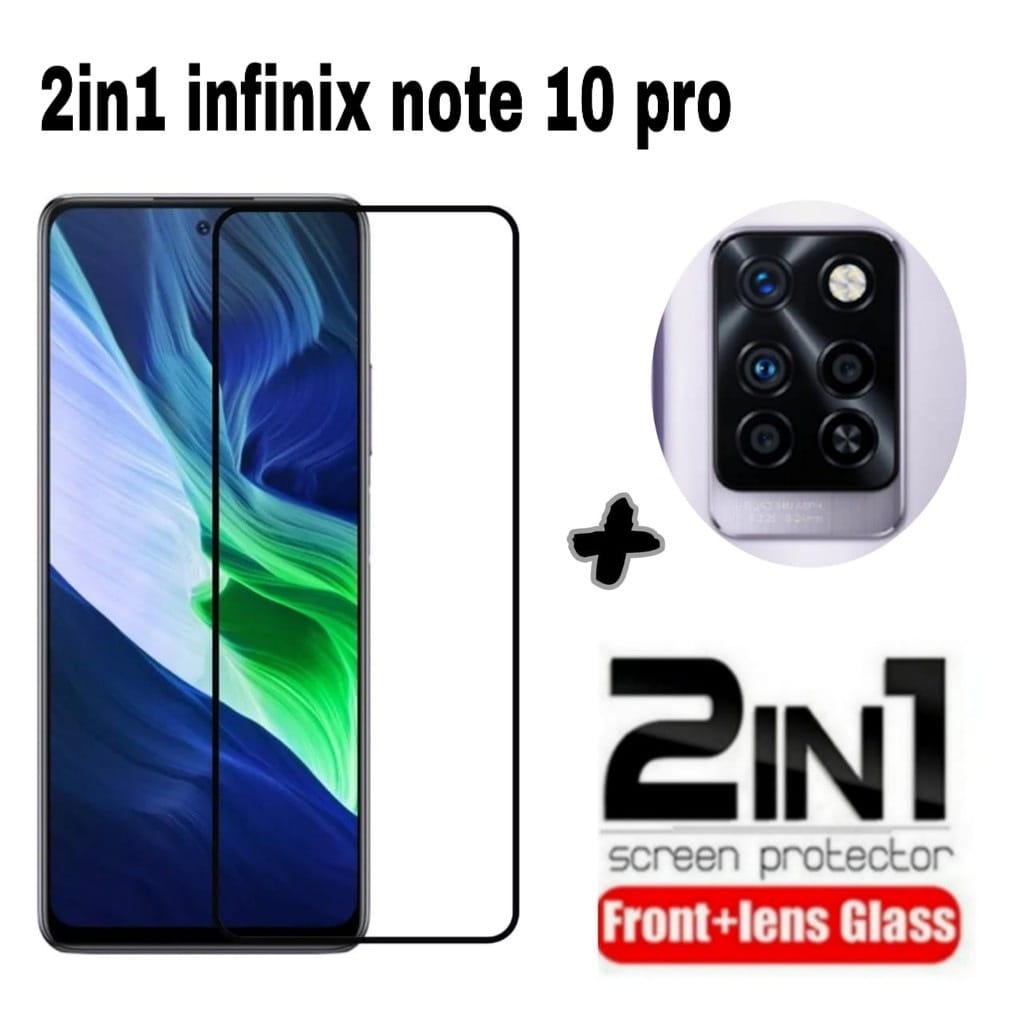 Tempered Glass Infinix Note 10 / Infinix Note 10 Pro PAKET 2in1 Antigores Layar dan Kamera Infinix Note 10 / Infinix Note 10 Pro