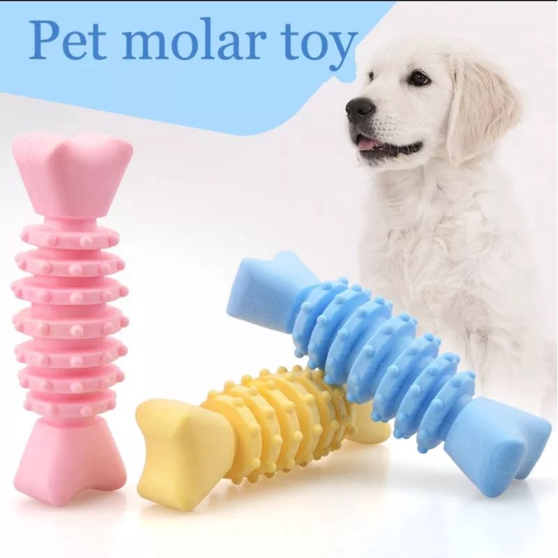 Gigitan rubber solid mainan gigit anjing tulang karet dog toys chewing puppies