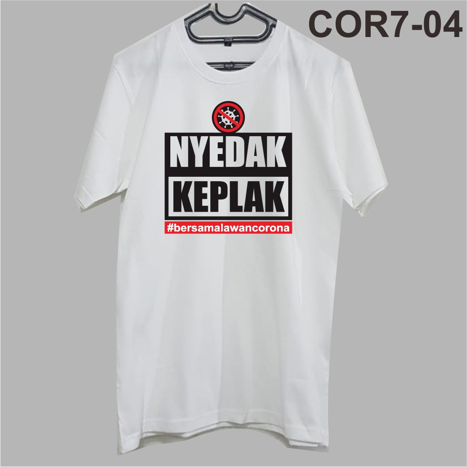 MURAH!!! KAOS CORONA GANJAR NYEDAK KEPLAK BAHAN DISTRO COMBED 30S ADEM