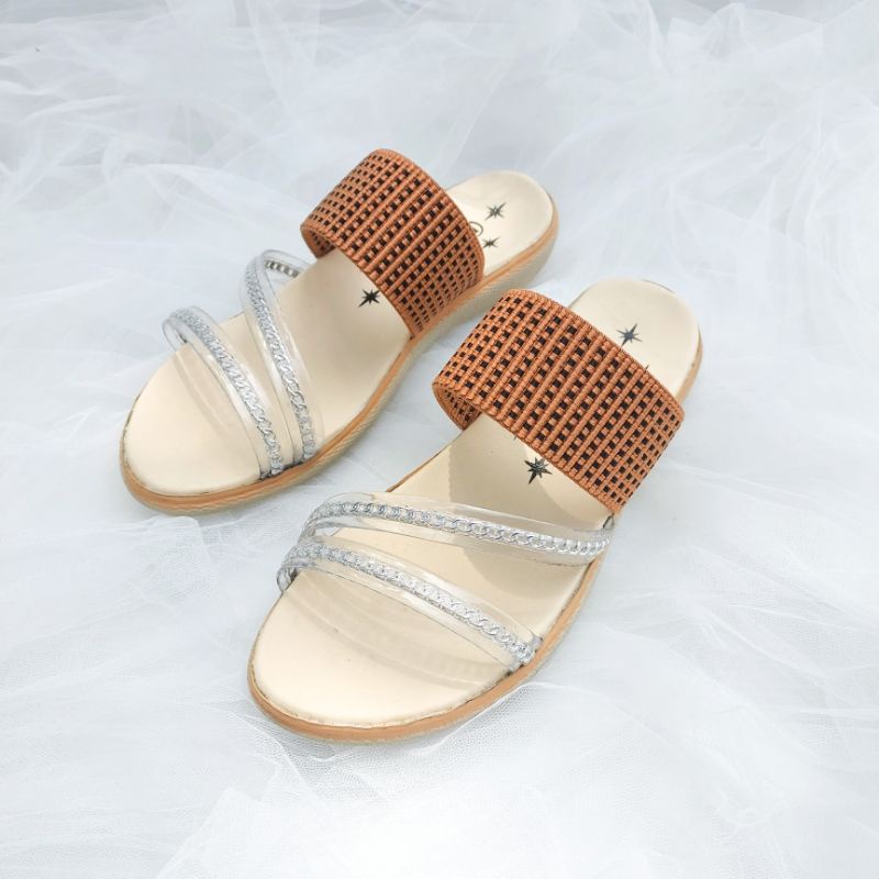 Sandal Anak 26-35  Model Simple Mix Jelly Lentur (Angela)