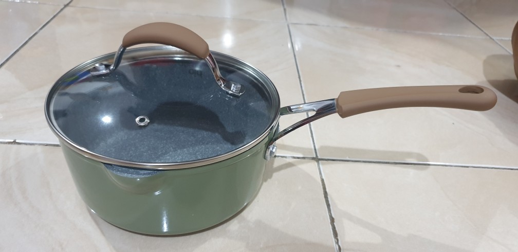 Carote Bio Green Panci Susu Anti Lengket 16/18cm  Lengkap Dengan Tutup