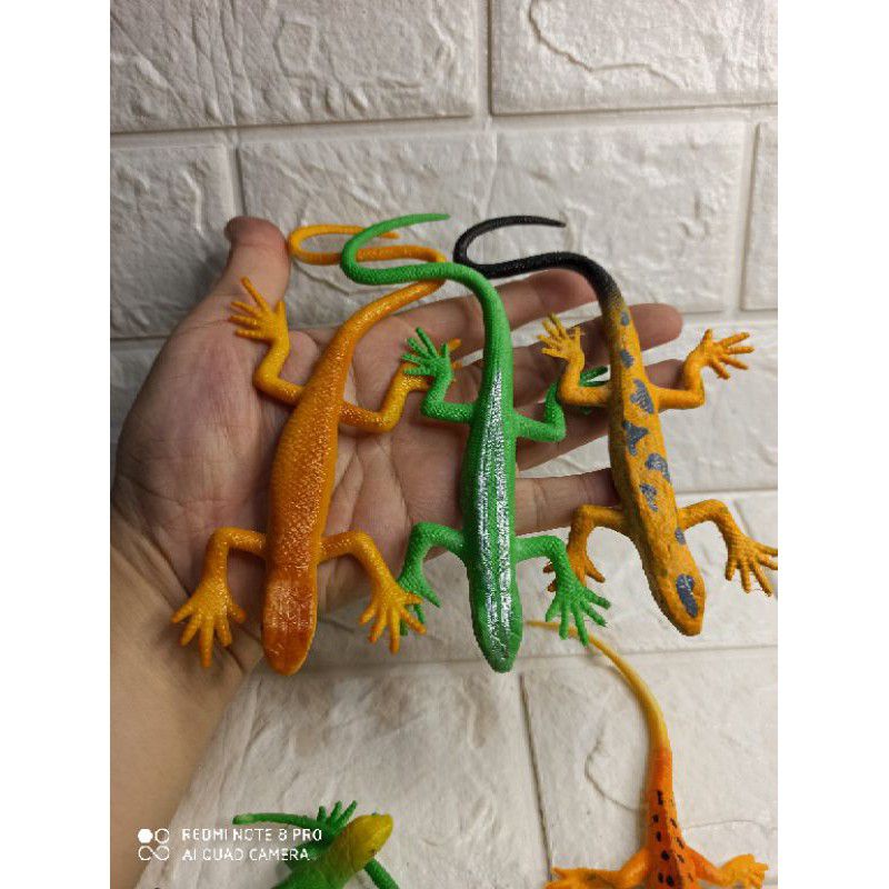 mainan hewan kadal reptil isi 6