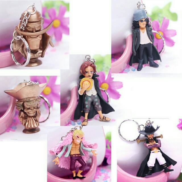 Gantungan Kunci Anime One Piece
Shirohige, Shanks, Mihawk, Aokiji, Doflamingo, Gold D Roger