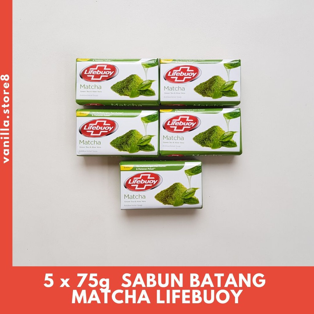 LIFEBUOY SABUN BATANG MATCHA 75g PAKET ISI 5 BATANG SABUN