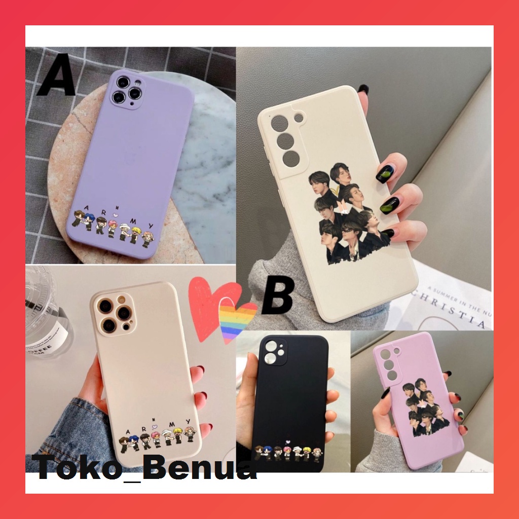 Silikon Motif Case BB08 BTS Korea for Vivo S1 T1 Pro V15 V20 V21 V21e V23e V25 V25e V5 V5s V9 Y01 Y1