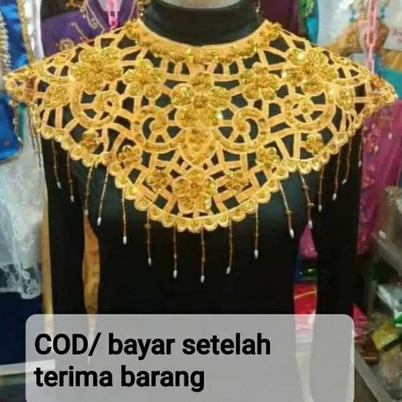 Teratai bordir / aksesoris penutup dada / teratai betawi