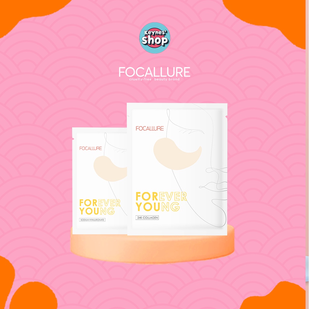 FOCALLURE COLLAGEN CRYSTAL 24K GOLD PURE LUXURY EYE MASK FASC01 MASKER MATA 5pcs