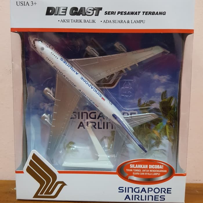 Diecast Pesawat Terbang Singapore Airlines - Diecast Pesawat Airbus