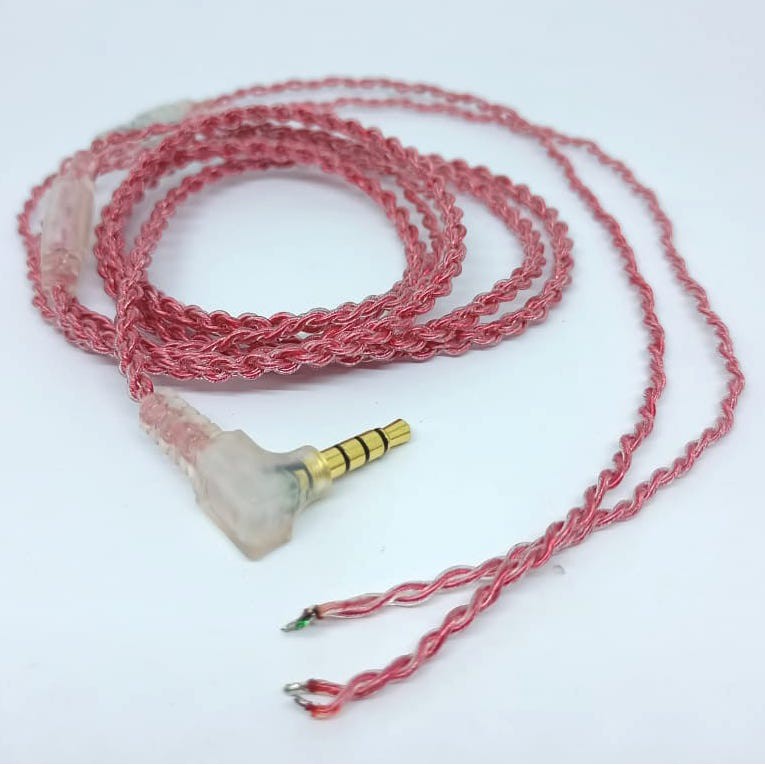 New Braid Copper Transparent Jack L With Mic Cable Replacement