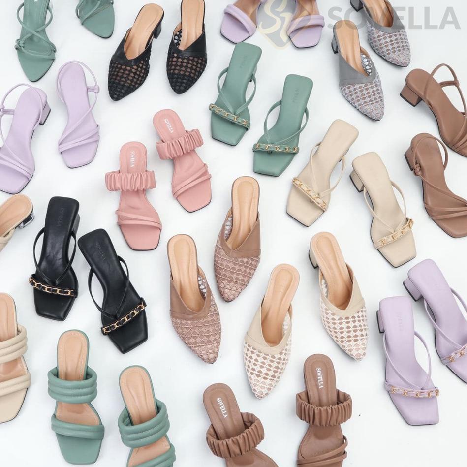Siap Kirim.. SOVELLA Lily Heels Wanita Hak Tahu Simple Polos