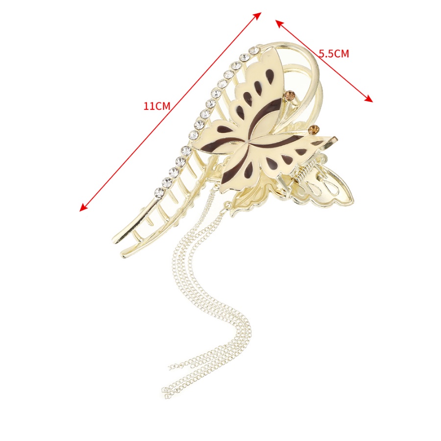 Jepit Rambut Bentuk Kupu-Kupu Aksen Mutiara Dan Berlian Imitasi Gaya Korea Untuk Wanita