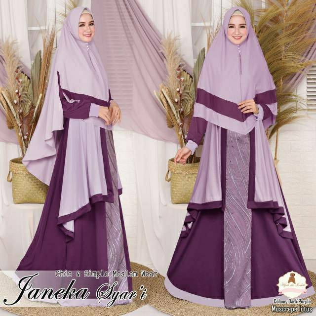 Janeka Syari Set, baju syari, setelan Syari, big syari, syari Jumbo, syari lebaran, syari kekinian