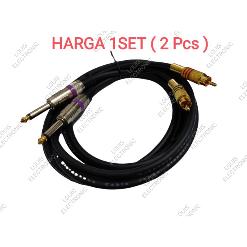 Kabel Canare Jack rca to akai 2 Meter ( Harga sepasang = 2 pcs )