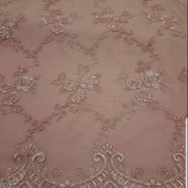 [NEW MURAH] bahan kebaya + furring warna dusty purple (ungu)