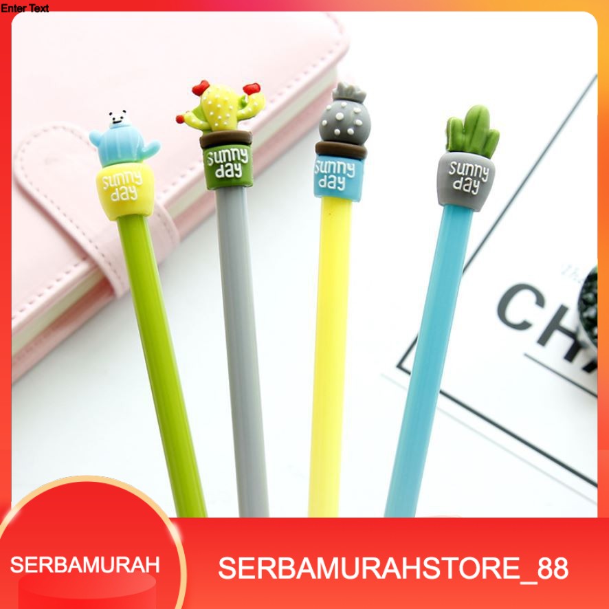 

MurahPulpen Karakter Kaktus Pena Kaktus Gel Sunny Day Biru Hijau Alat Tulis Pena Stationery