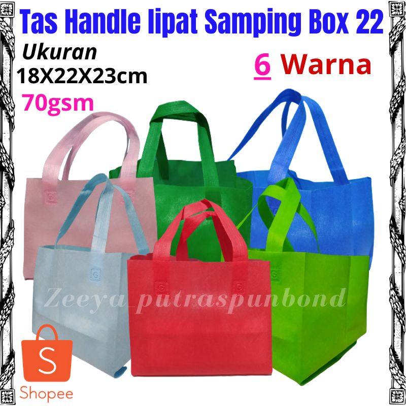 

Tas Handle Lipat Samping Box 22X22/Box press 70gsm/Tas Hajatan