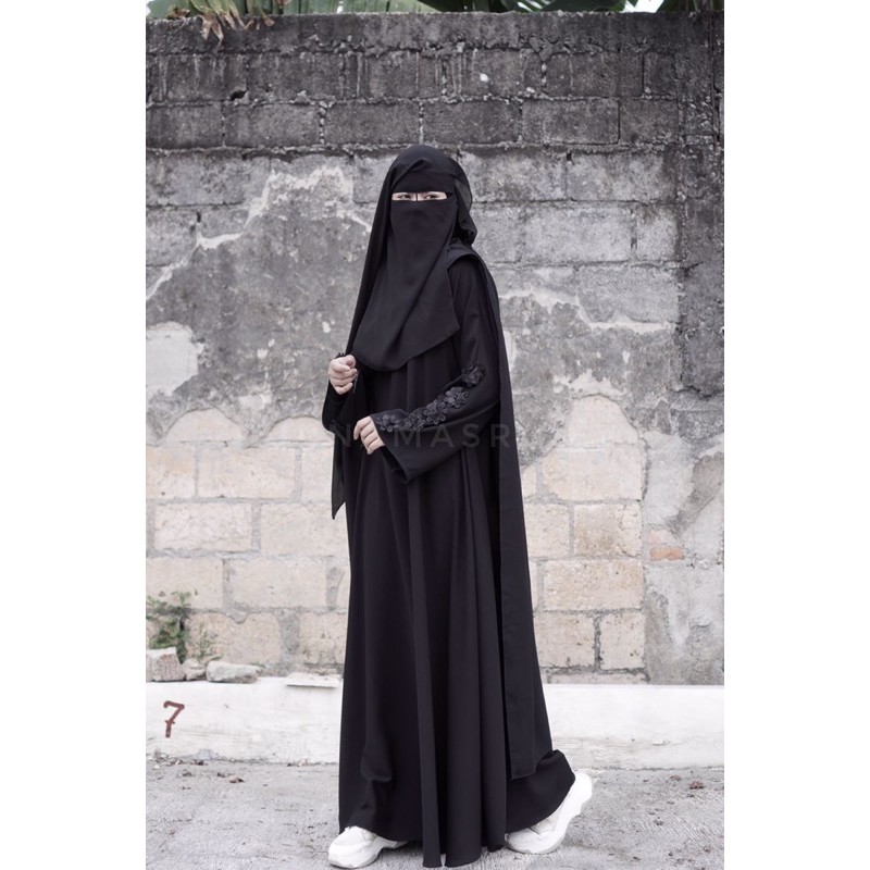 [ABAYA ONLY] HILLEL ABAYA PURNAMASARI DEVI DRESS PSD ABAYA ARAB JETBLACK