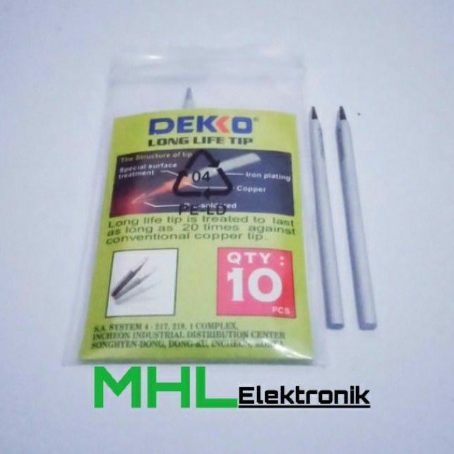 Ujung Solder DEKKO 40W Kristal Ujung Lancip