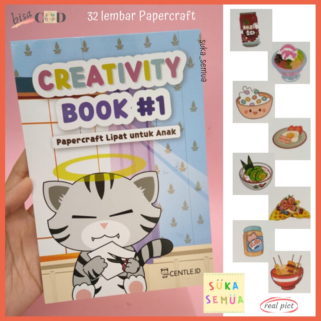 

Buku Origami Paper Craft Centle.id volume 1 // Art Paper Book Korean / Set kreasi gunting lipat lem Korea untuk kreativitas anak - pelajaran sekolah KTK prakarya creation craft DIY kerajinan tangan seni - COD ( instant Bandung ) - makanan pisang ijo orang