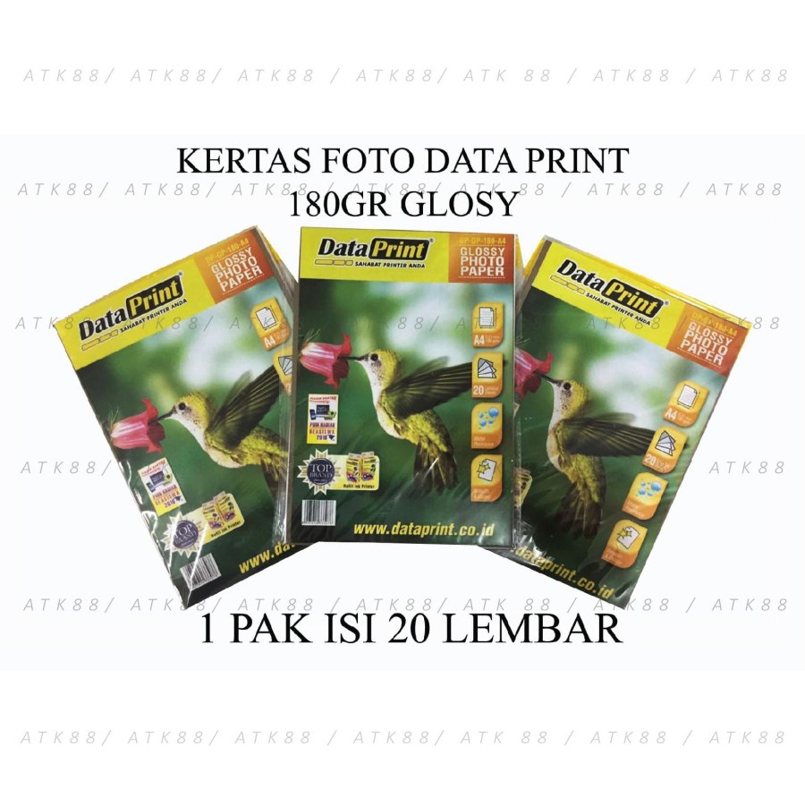 

Kertas photo glossy A-4 Data Print 180 gr