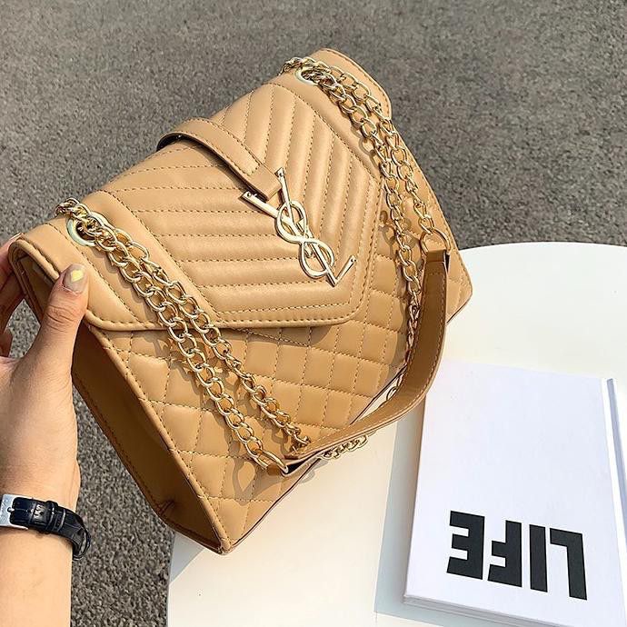 BJ15742 - BLACK/BROWN/KHAKI/WHITE - TAS SLEMPANG CLUTCH PESTA TALI RANTAI WANITA FASHION IMPORT MODIS ELEGAN TERMURAH TERLARIS TERBARU BAGSTORE JAKARTA TAS BATAM ELJ5742 LT1369