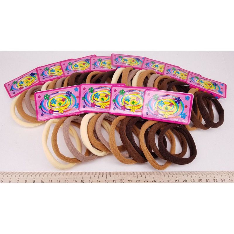 Ikat Rambut Korea Donat/Karet Rambut Ponytail /Gelang Rambut (6 pcs)