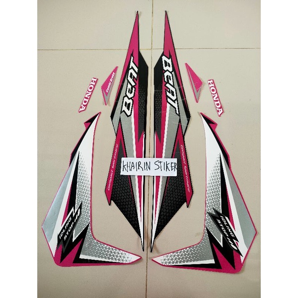 striping stiker beat esp eco  2018 pink magenta hitam