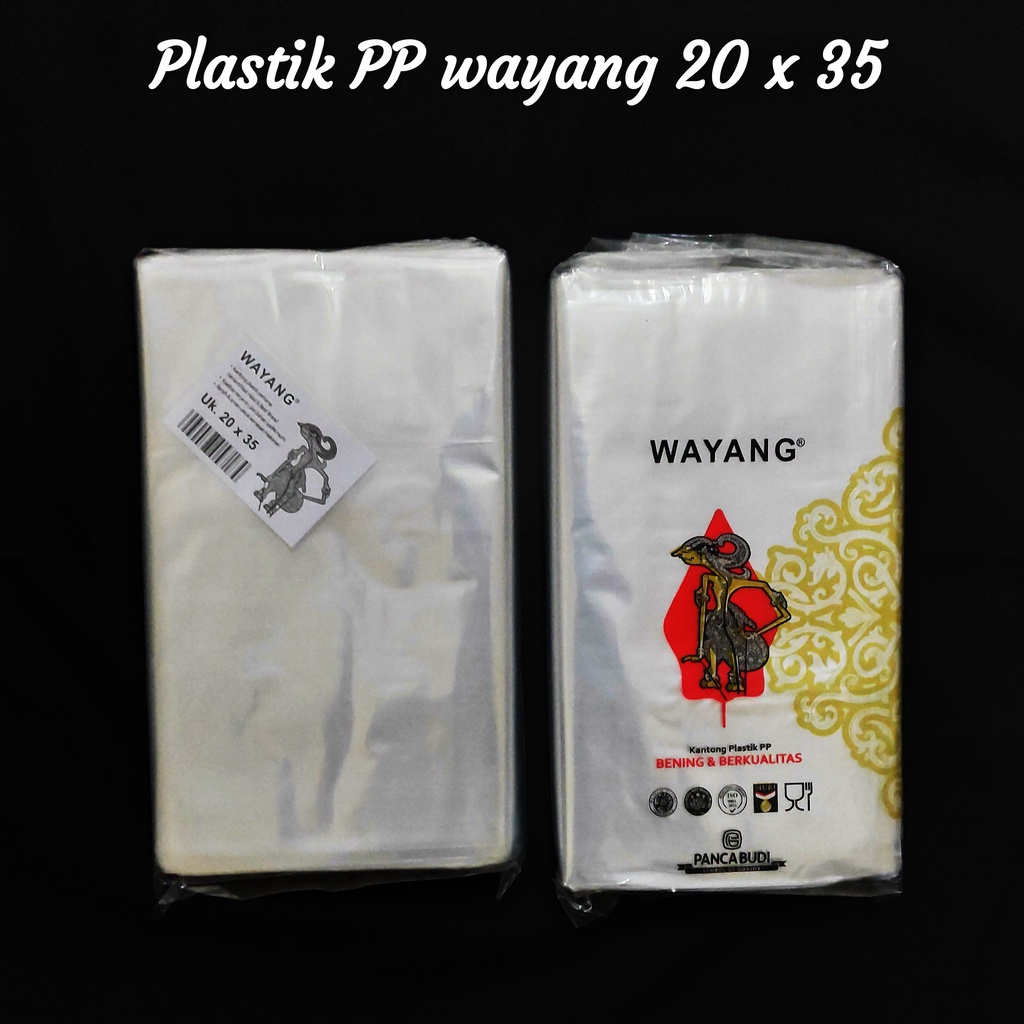 PP wayang | plastik PP Loundry Bening Uk 20x35 - 25x40 - 30x45 - 35x50 - 40x60 - 50x75 - 60x100