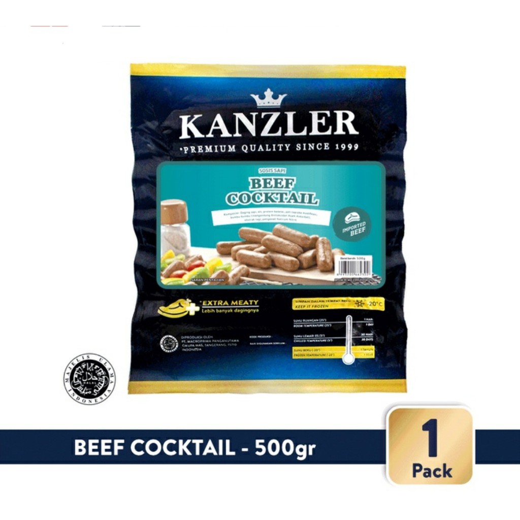 Sosis Kanzler Beef Cocktail Sausage / Sosis Mini 500gr