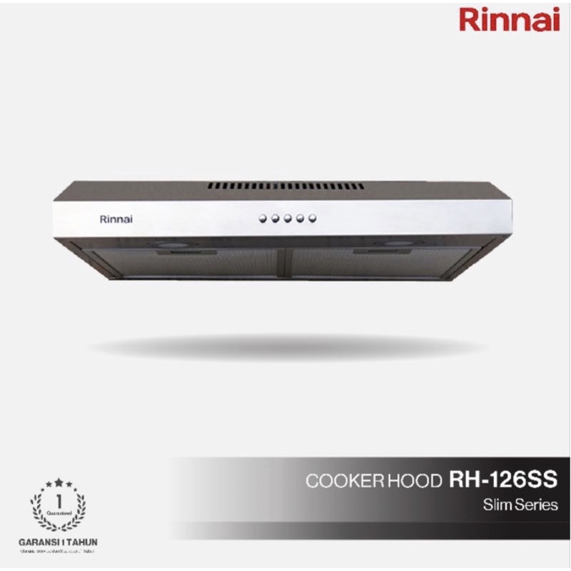 [ Rinnai ] Cooker Hood / Penghisap Asap Dapur Rinnai RH 126B / 126SS - 60 Cm ( Free BUBBLE 1 Lapis)