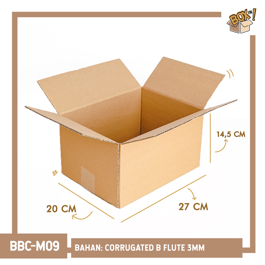 

27 x 20 x 14,5 cm (BBC-M09) | B FLUTE | KARDUS | CORRUGATED BOX | PACKING | PACKAGING