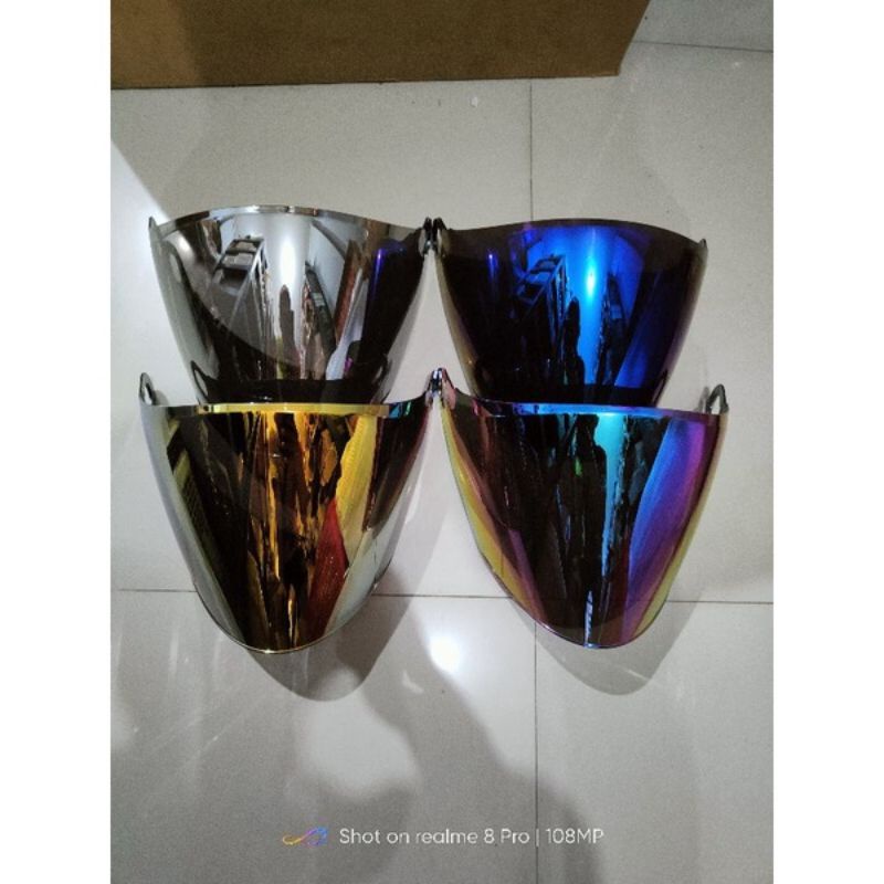 flat Visor Helm Kyt 2vision Ink cx-22 Kyt Forza Kyt Romeo Helm Dealer Nmax Honda trx iridium blue gold silver rainbow