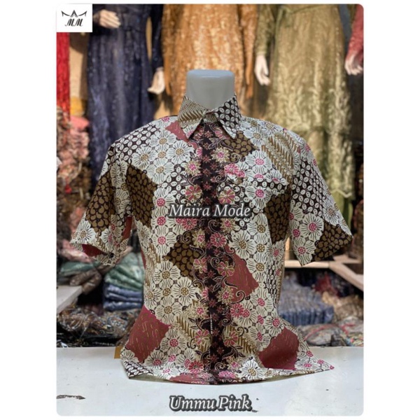 COD//KEMEJA BATIK//KEMEJA BATIK LENGAN PENDEK//KEMEJA BATIK COUPLE ROSE GOLD, PINK//TERLARIS