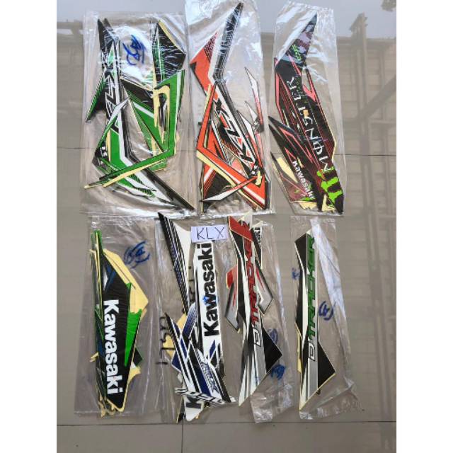 Striping stiker sticker les lis list body motor Klx