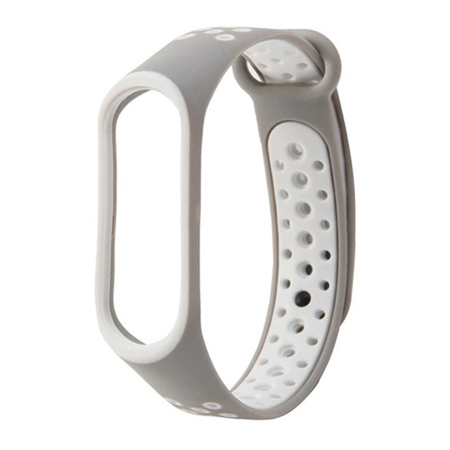 Sporty Strap Mi Band 4 / Mi Band 3 / M6 M5 M4 M3 Tali Jam Sport Xiaomi Mi Band OASE Sneakers-Abu Putih