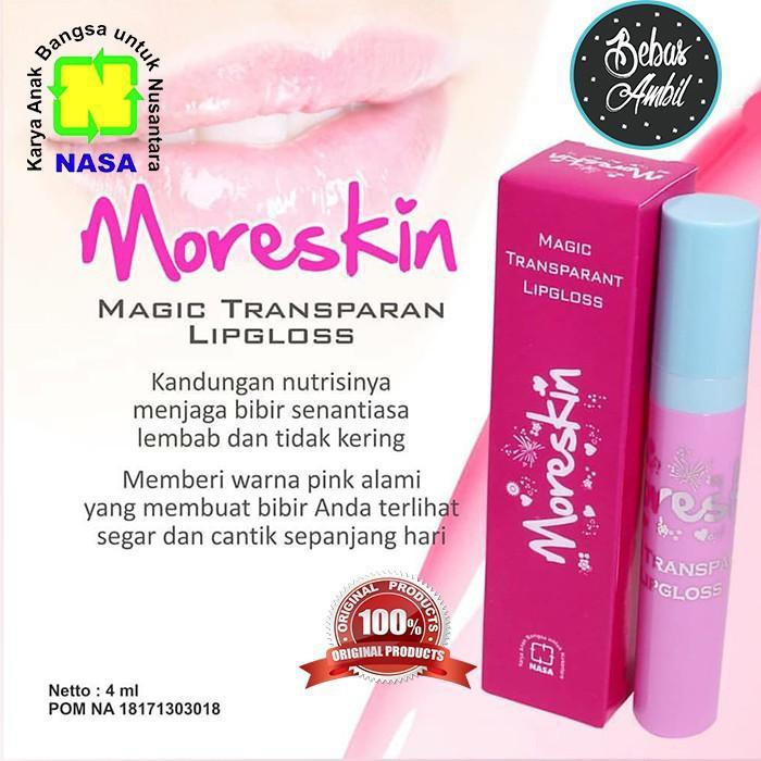 Moreskin Magic Transparan LipGloss / LipGloss transparan/ LipGloss Herbal / LipGloss Nasa