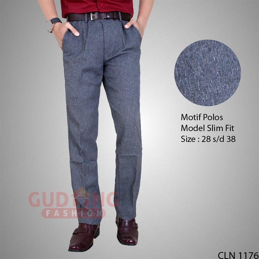 Celana Kerja Pria Slim Fit Polos Formal Terbaru - CLN 1176