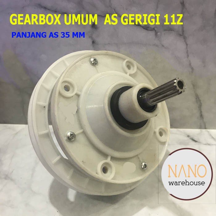 Gear Box Gearbox Mesin Cuci Umum Multi AS Bulat Gigi Gerigi 11 3,5 cm